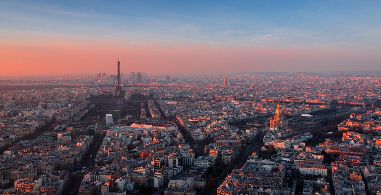 Luftfoto av Paris.